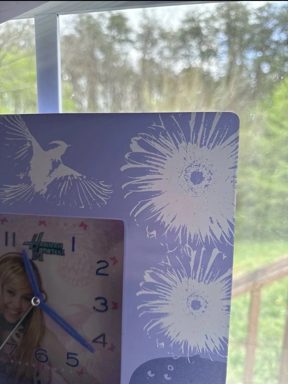 Disney Hannah Montana Clock Y2K Girls Collectible Miley Cyrus Purple Not Tested